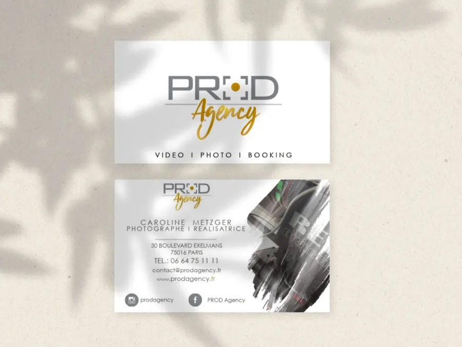 Cartes de Visite Prod Agency — Print Branding
